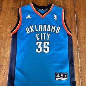 Adidas Oklahoma City Thunder #35 Kevin Durant Blue Youth Small NBA Jersey